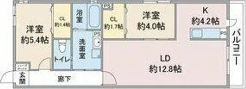 Celenest高岳【3階】の間取り