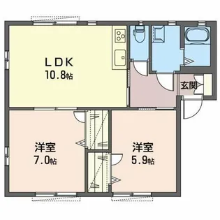 ディアス奥山【101号室】の間取り