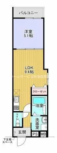 フジパレス住之江通Ⅲ番館【101号室】の間取り