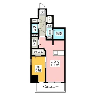 1LDKの間取り画像