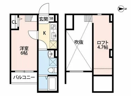 OLD TOWN(オールド タウン)【2階】の間取り