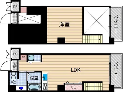ヴェローノ茨木【408号室】の間取り