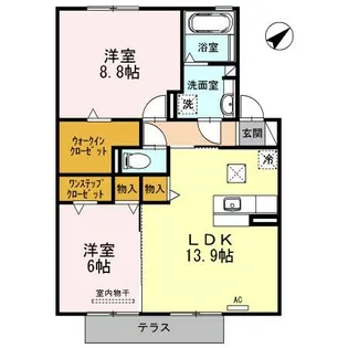 八事ガーデン【2階】の間取り
