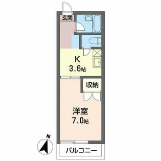 グリーンバード2【2階】の間取り