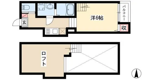 フレグラントオリーブ名城公園【1階】の間取り