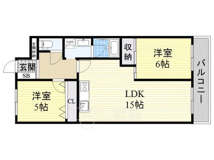 シャトー・レイクルイーズ【7階】の間取り