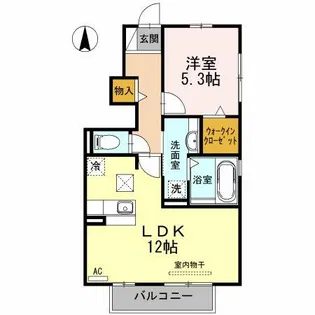 ペルテ飛鳥 A棟【1階】の間取り