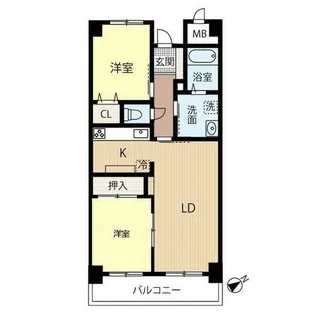 PRESCELTO百合が原【604号室】の間取り