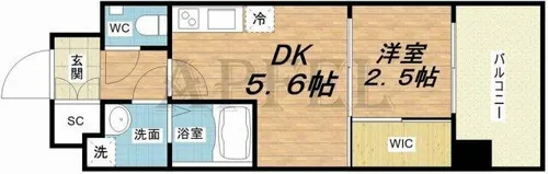 セレニテ福島プリエ【4階】の間取り