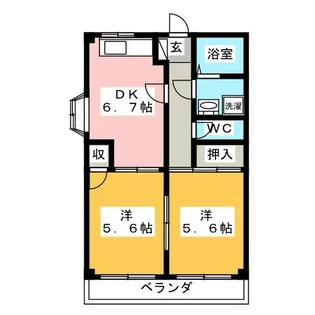 ニュー蔵子【2階】の間取り