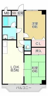 パルティグ【2階】の間取り