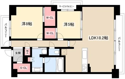 アンアージュ白壁【2階】の間取り