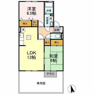 ラ・マーシャ B棟【1階】の間取り