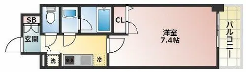 アーバネックス大阪城WEST【7階】の間取り