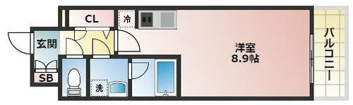 アーバネックス大阪城WEST【13階】の間取り