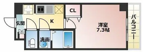 ウインズコート桜塚【7階】の間取り
