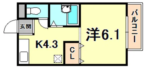 エトワール夙川【1階】の間取り