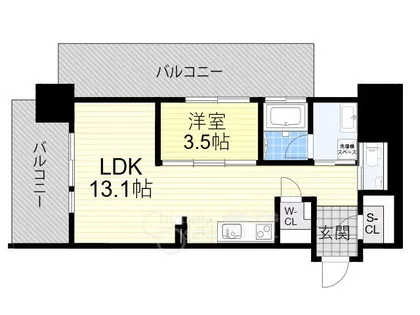 ベネチア天満橋【6階】の間取り