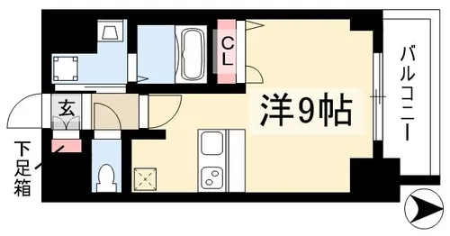 プレサンスNAGOYA桜通ビッグビート【10階】の間取り