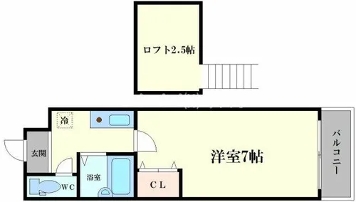 レスポワル新町【401号室】の間取り