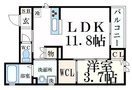 ラ ペール【2階】の間取り