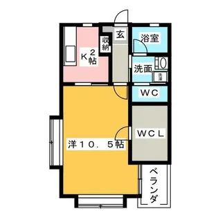 フローラルパレス【3階】の間取り