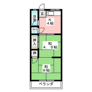 コーポラスサン【2階】の間取り