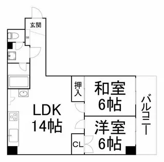 メゾン谷町【3階】の間取り