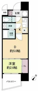 セレニテ阿波座ミラク【14階】の間取り
