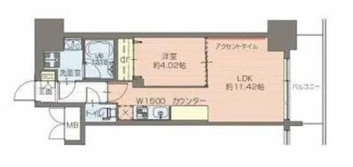 プレジオ鎗屋町【4階】の間取り