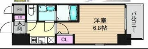 エスリード阿波座レジデンス【8階】の間取り