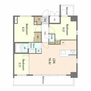 S-RESIDENCE名古屋菊井aline【14階】の間取り