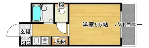 サンライト上新庄【4階】の間取り