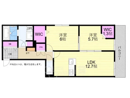 メゾンベール難波【3階】の間取り