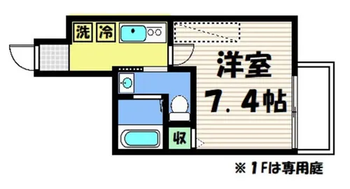 フラッティ大徳寺南【5階】の間取り