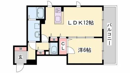 兵庫県姫路市広畑区高浜町3丁目【マンション】の間取り