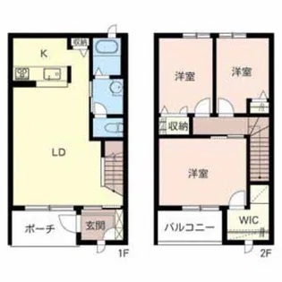 モンテローザ【B2号室】の間取り