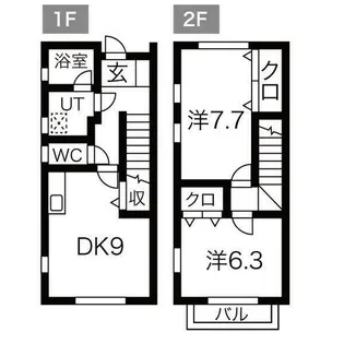グレイストウフジ滝の水【1階】の間取り