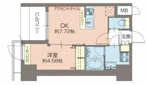 プレジオ難波ASIAN【10階】の間取り