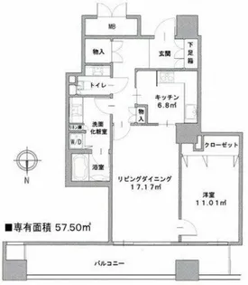 OAPレジデンスタワー 西館【7階】の間取り