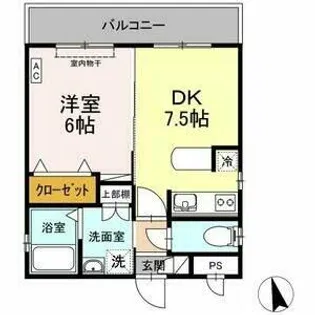 タウンコート砂田【1階】の間取り
