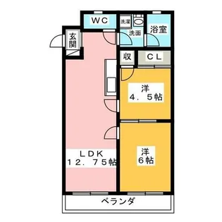 エクセル城下【4階】の間取り