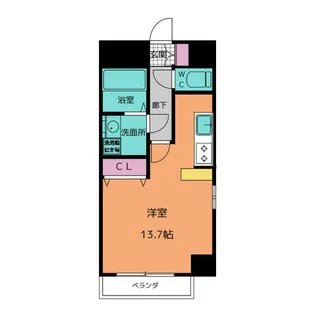 SKY GATE主税町【4階】の間取り