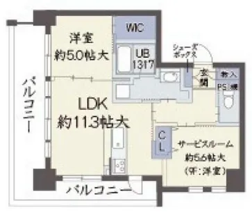 サンクステル【9階】の間取り
