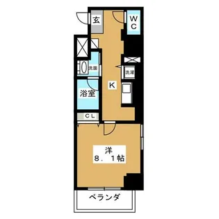 1Kの間取り画像