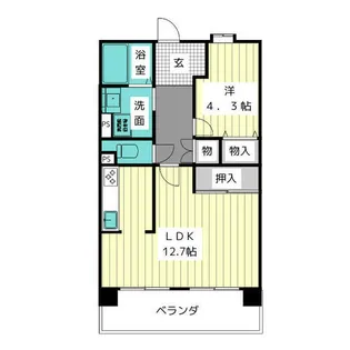 アーバンラフレ虹ヶ丘南5号棟【7階】の間取り