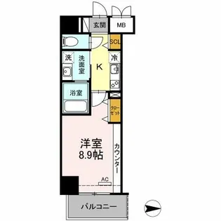 ロイヤルスクエア徳川【1階】の間取り