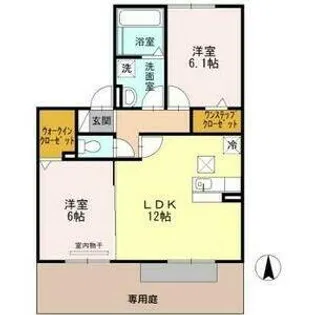 パストラル楠【1階】の間取り