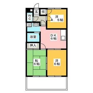 ビューハイツ有松A棟【1階】の間取り