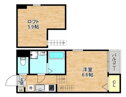 大阪府大阪市旭区高殿6丁目【アパート】の間取り
